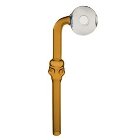 Кальян Стеклянная Трубка Для Масел Изогнутая "Oil Pipe Scull Bend Brown"