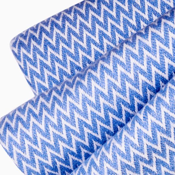 Плед бавовняний зиг-заг блакитний Love You 140 x 200 см | Зображення 3