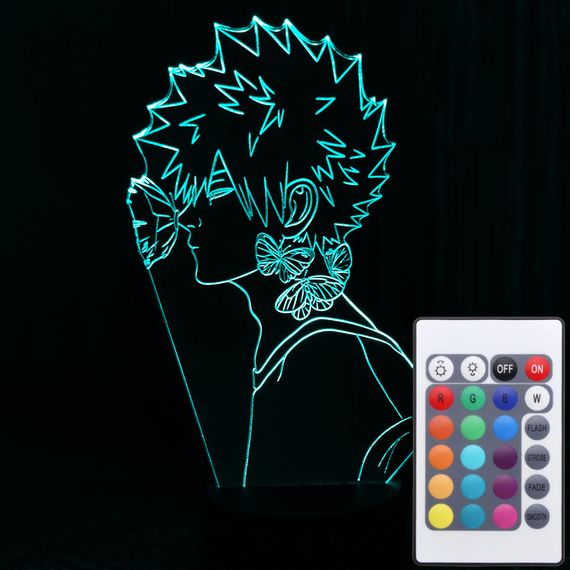 Акриловий світильник-нічник з пультом 16 кольорів Ізуку Мідорія 3 tty-n001631