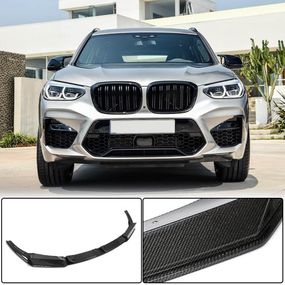 Накладка на передній бампер Lip (для F98 2018-2021, Карбон) для BMW X4 G02 2018- рр