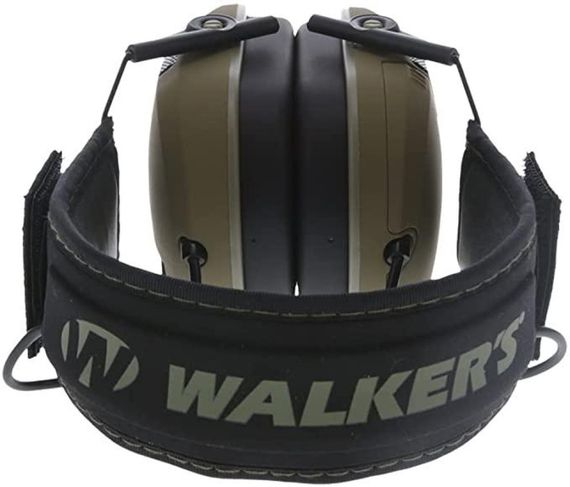 Активні оригінальні захисні навушники для стрільби Walker's Razor Slim Electronic Muff 23 дБ олива + кріплення чебурашки олива | Зображення 3