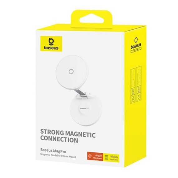 Тримач для телефону Baseus MagPro Magnetic Foldable Phone Mount (B10564101) White | Зображення 3