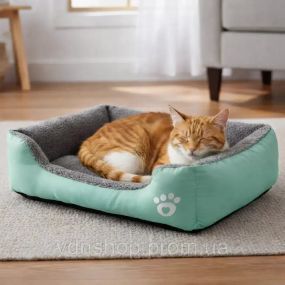 Лежанка - пуф для котів та собак М'ятний S(40*25)