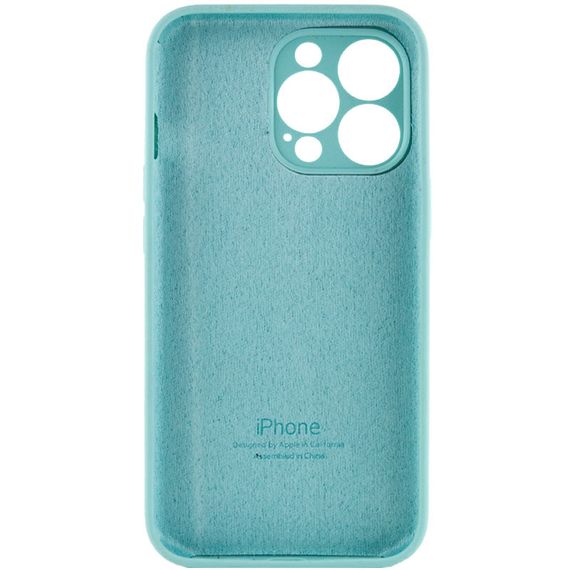 Чехол Silicone Case Full Camera Protective (AA) для Apple iPhone 13 Pro (6.1") Бирюзовый / Marine Green | Зображення 3