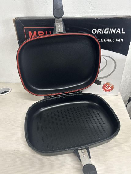 Подвійна сковорода-гриль Double Grill Pan 32 см. | Зображення 6
