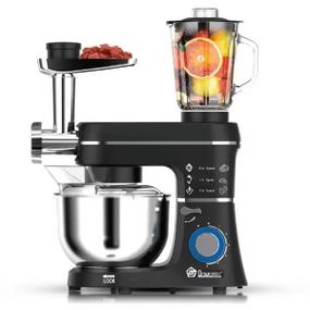 Кухонный комбайн 10л 1400Вт 5в1 Domotec R6676B Черный