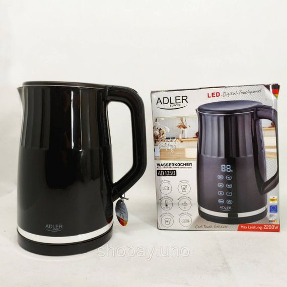 Електричний чайник з ефектом термоса з дисплеєм 1.7л Adler AD 1350 | Зображення 6