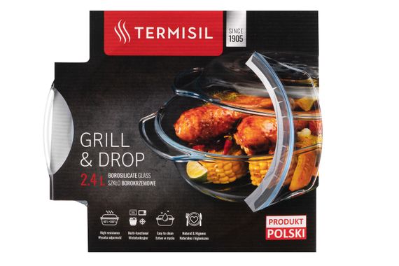 Форма для запікання Termisil  із кришкою, кругла, Grill&amp;Drop 2,4 л (PNGO240A) | Зображення 5