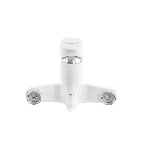 Змішувач для ванни Plamix Cezar-006 EURO SET White (з шлангом, лійкою та кронштейном) (PM0666) | Зображення 4