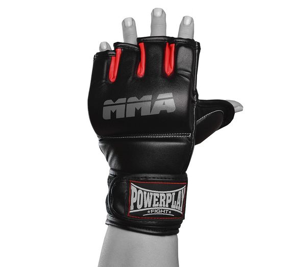 Рукавиці для MMA PowerPlay 3053 Чорно-Червоні S/M | Зображення 1