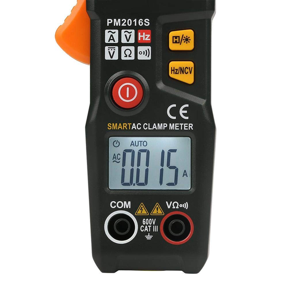 Цифровой мультиметр с клещами PEAKMETER PM2016S Измеритель напряжения переменного тока, ампер, ом, Гц (sv2513) | Зображення 7