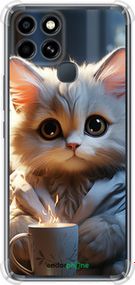 Чохол на Infinix Smart 6 Білий кіт "5646sp-2758-2448"
