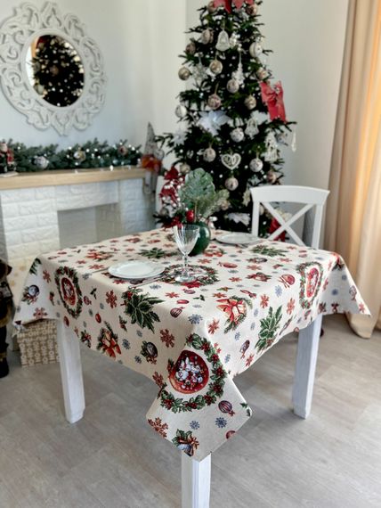 Скатертина гобеленова FIOCCO Limaso, 137х137, Квадратна, Новорічний, Без люрексу, 45% поліестер, 55% бавовна, Гобелен | Зображення 5