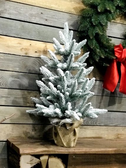 Ялинка Classic лита в мішковині 70 см засніжена | Зображення 6