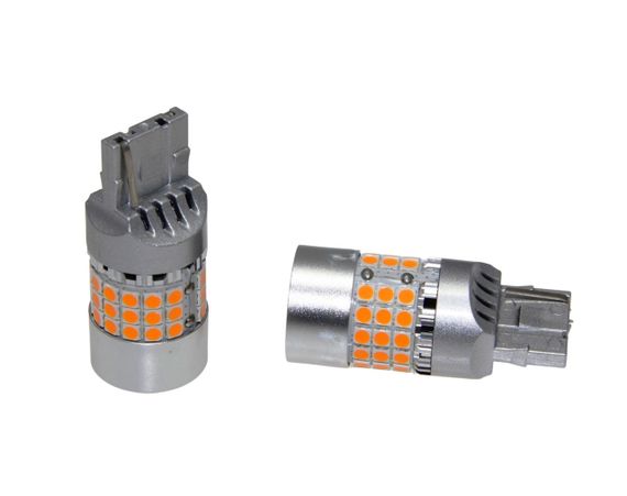 Комплект світлодіодних ламп LED Qline 7440 (W21W) Amber CANBUS (2шт) 12V | Зображення 2