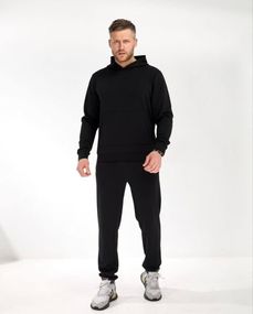 Мужской спортивный костюм SOLINNA Mod 105, комплект худые + брюки,  46–60 Черный, 58–60