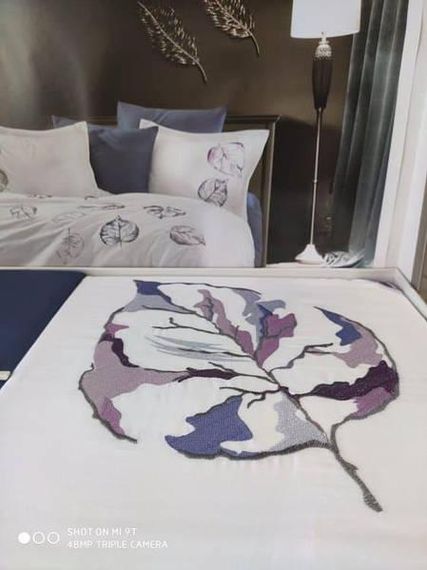 Постільна білизна Dantela vita Cinar Сатин Бавовна Євро розмір (4 наволочки)