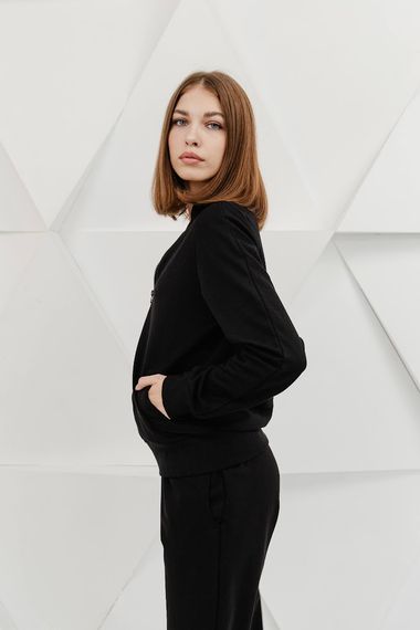 Бомбер жіночий Носи своє 44 Чорний (p-6785-50601) | Зображення 7