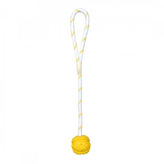 Іграшка Trixie для собак М_яч для дресирування з канатом плаваючий гума 7/35 см