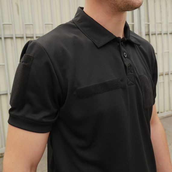 Поло тактическое с шевронами Coolpass Black 48 | Зображення 9