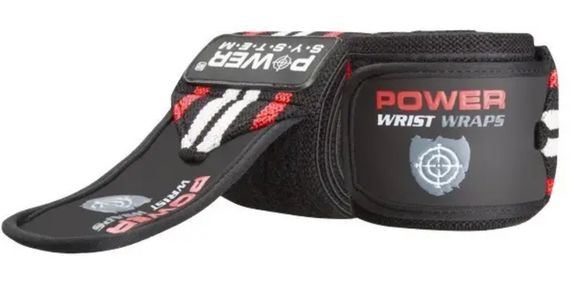 Бинти для зап'ясть (кистьові бинти) Power System PS-3500 Wrist Wraps Red/Black (пара) (PS-3500_Red-Black)