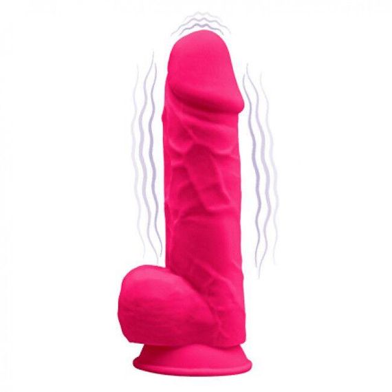 Фалоімітатор з вібрацією SilexD Norman Vibro Pink (MODEL 1 size 8,5in), двошаровий, діаметр 5 см Sex Aura | Зображення 1