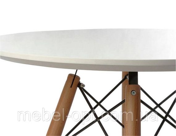 Стіл Етна МДФ білий круглий 80 см, дизайн Eames DSW Table | Зображення 9
