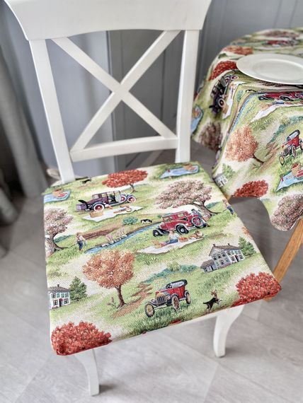 Подушка на стілець гобеленова EDEN1183 Limaso, 40x40, Квадратна, Повсякденний, Без люрексу, 75% поліестер, 22% бавовна, 3% акрил, поролон, Гобелен | Зображення 1