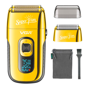 Електробритва VGR V-332 GOLD шейвер, подвійне лезо, тример, LED дисплей