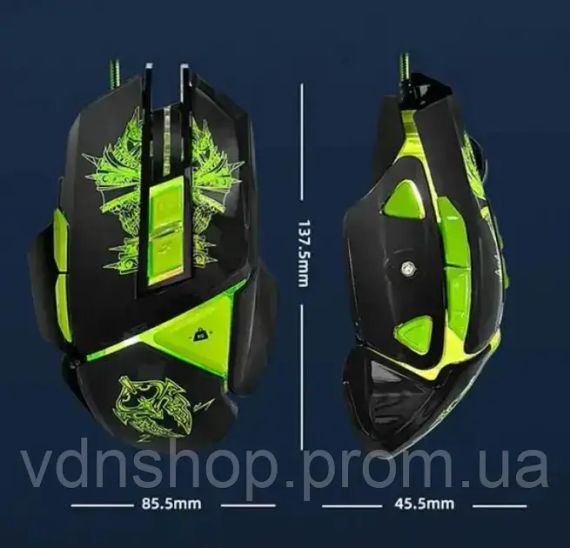 Проводная игровая мышка со светодиодной подсветкой PoloSmart PGS302 4 уровня чувствительности | Зображення 3