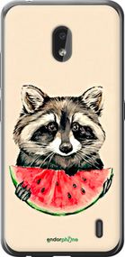 Чохол на Nokia 2.2 Єнотик з кавуном "4605u-1706-2448"