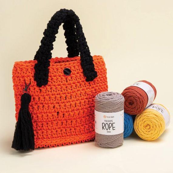 Macrame Rope 3 мм № 750 YarnArt нитки для плетення, в'язання, творчості | Зображення 1