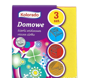 Серветка для прибирання 3шт жовтий Домашня KOLORADO