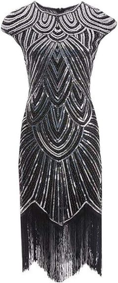 Сукня в стилі 20-х Гетсбі з паєтками бахромою, вечірнє жіноче ретро плаття з блискітками для карнавалу, вечірок, Хелловіну