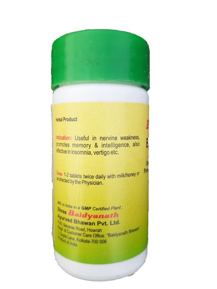 BRAHMI BATI Baidyanath, Брахми Вати Бадьянатх, 80 таб тоник для мозга | Зображення 1