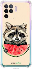 Чохол на Oppo Reno5 Lite Єнотик з кавуном "4605sp-2312-2448"