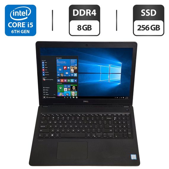 Ноутбук Dell Latitude 3580 / 15.6" (1366x768) TN / Intel Core i5-6300U (2 (4) ядра по 2.4 - 3.0 GHz) / 8 GB DDR4 / 256 GB SSD / Intel HD Graphics 520 / WebCam б/у
