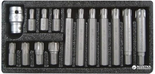 Набір викруткових насадок YATO Ribe M6-M14 з перехідником 1/2" 15 шт (YT-0419)