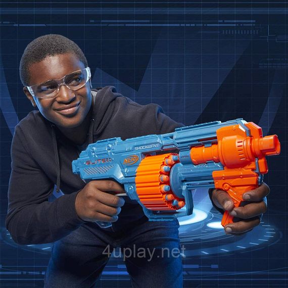 Бластер Nerf Elite 2.0 Shockwave RD-15. Нерф Еліт Шоквейв. Помповий бластер із барабаном на 15 стріл | Зображення 6