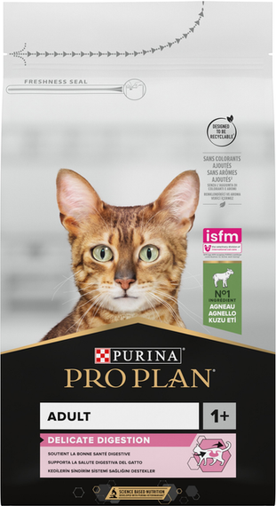 Сухий корм PRO PLAN Adult 1+ Delicate Digestion для дорослих котів із чутливим травленням, ягня 1.5кг
