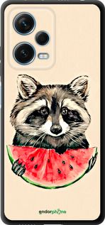 Чохол на Xiaomi Redmi Note 12 Pro+ 5G Єнотик з кавуном "4605b-3612-2448"