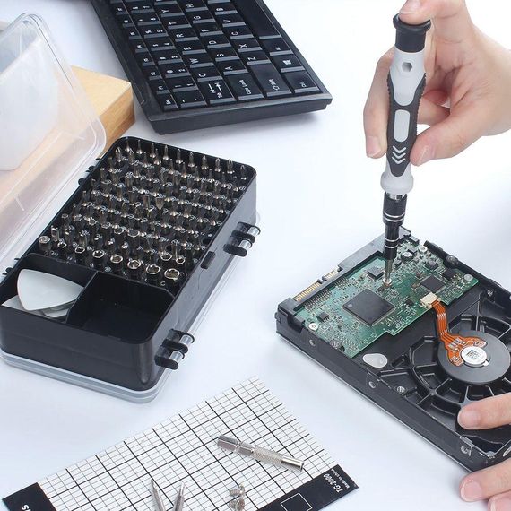 Набір прецизійних викруток та біт (115в1) для ремонту техніки, в кейсі / Багатофункціональна викрутка для ремонту телефонів та | Зображення 1