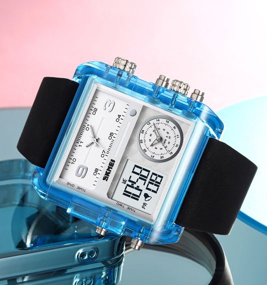Чоловічий годинник Skmei 2020BU Blue-Transparent | Зображення 3