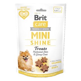 Лакомство Brit Care (Брит Кера) Mini Shine для собак малых пород, для блеска шерсти, лосось и облепиха, 50 г
