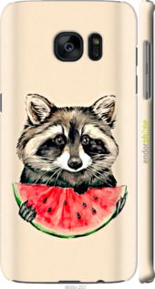 Чохол на Samsung Galaxy S7 Edge G935F Єнотик з кавуном "4605m-257-2448"