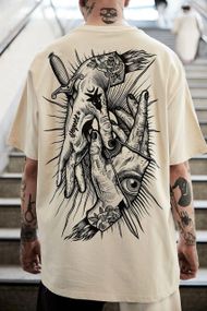 Футболка мужская с принтом повседневная M Белая