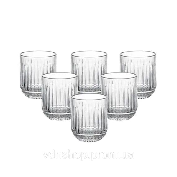 Набор стаканов 6 шт по 250 мл из толстого стекла HP4150