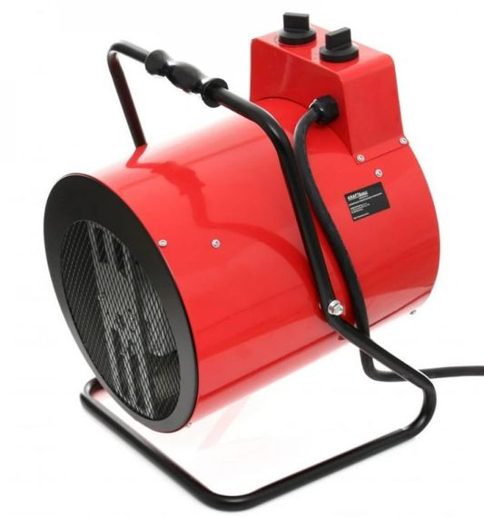 Теплова електрична гармата Kraft Dele 10 кВт, площа обігріву 100 кв.м., червоний, підлоговий (KD11724) | Зображення 1