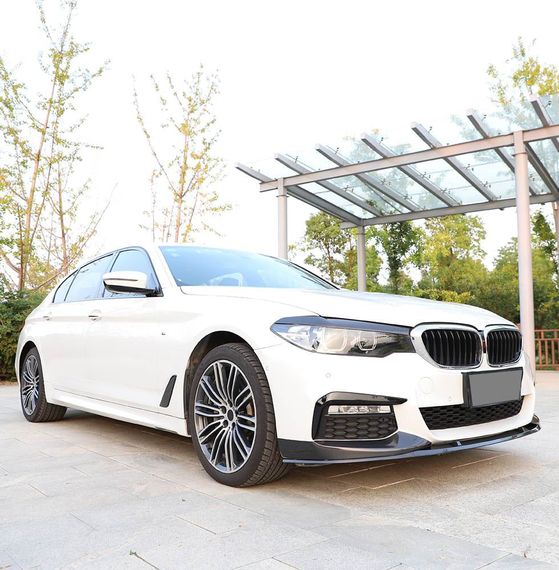 Накладка на передній бампер Lip V6 (для M-Sport 2017-2020, Карбон) для BMW 5 серія G30/31 рр | Зображення 2