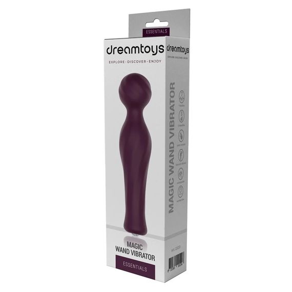 Вибратор-микрофон Dream Toys Essentials Magic Wand со стразом, бордовый, 16,5 см Sex Aura | Зображення 1